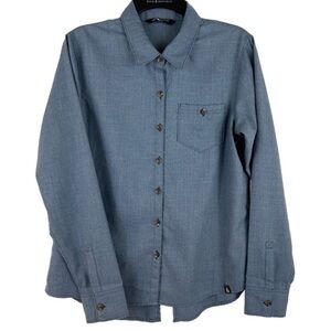 The North Face Blue Chambray Tailored Tunic Style Top Women’s Size Medium